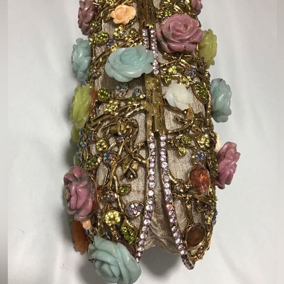 edidi New York Clutch Bag Floral Rhinestones Evening Bag RARE VINTAGE - Picture 11 of 14